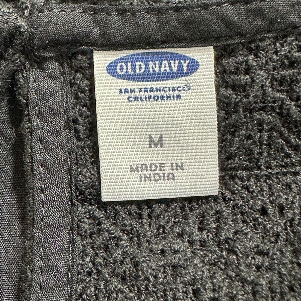 Old Navy Women's Medium Short Sleeve A-Line Dress Lace Embroidery Trim Black - Picture 3 of 12